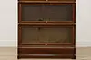 Globe 4 Stack Antique Oak Lawyer Bookcase Display Cabinet (9)