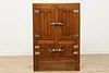 Farmhouse Antique Ash Ice Box Kitchen Pantry or Bar Cabinet (7)