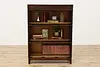 Craftsman Oak Antique 3 Stack Lawyer Bookcase, GRM (4)