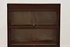 Craftsman Oak Antique 3 Stack Lawyer Bookcase, GRM (9)