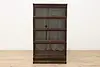 Arts & Crafts Antique Oak 4 Stack Lawyer Bookcase, Macey (8)