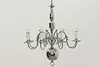 Traditional Vintage 8 Candle Polished Aluminum Chandelier (2)