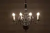 Traditional Vintage 8 Candle Polished Aluminum Chandelier (3)