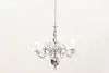 Traditional Vintage 8 Candle Polished Aluminum Chandelier (4)