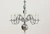 Traditional Vintage 8 Candle Polished Aluminum Chandelier (8)