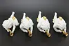 Set of 4 Vintage Gilt Porcelain Angels or Cherubs, Trumpets (7)