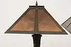 Pair of Craftsman Design Office or Library Lamps Mica Shades (6)