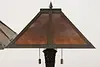 Pair of Craftsman Design Office or Library Lamps Mica Shades (7)