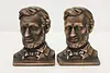 Pair of Antique Copper Finish President Lincoln Bookends (3)