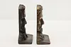 Pair of Antique Copper Finish President Lincoln Bookends (6)