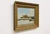 Kalmar Castle Sweden Antique 1899 Oil Painting Johansson 34" (3)