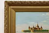 Kalmar Castle Sweden Antique 1899 Oil Painting Johansson 34" (4)