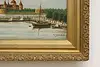 Kalmar Castle Sweden Antique 1899 Oil Painting Johansson 34" (7)