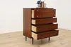 Midcentury Modern 1960s Vintage Walnut Dresser or Tall Chest (3)