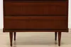 Midcentury Modern 1960s Vintage Walnut Dresser or Tall Chest (8)