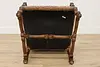 Renaissance Antique Unicorn Needlepoint Hall Throne Chair (20)