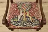 Renaissance Antique Unicorn Needlepoint Hall Throne Chair (6)