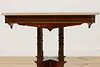 Victorian Eastlake Antique Cherry Lamp or Hall Table Marble (13)