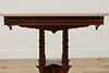 Victorian Eastlake Antique Cherry Lamp or Hall Table Marble (7)