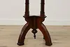 Victorian Eastlake Antique Cherry Lamp or Hall Table Marble (8)