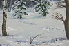 Winter Village Road Vintage Original Oil Painting Swider 52" (10)