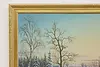 Winter Village Road Vintage Original Oil Painting Swider 52" (4)