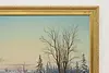 Winter Village Road Vintage Original Oil Painting Swider 52" (5)