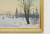 Winter Village Road Vintage Original Oil Painting Swider 52" (7)