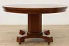 Arts & Crafts Mission Oak Antique 54" Dining Table, 2 Leaves (13)