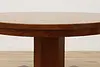 Arts & Crafts Mission Oak Antique 54" Dining Table, 2 Leaves (14)