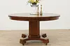 Arts & Crafts Mission Oak Antique 54" Dining Table, 2 Leaves (2)