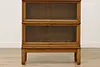 Globe Arts & Crafts Mission Oak 4 Stack Lawyer Bookcase (10)