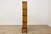 Globe Arts & Crafts Mission Oak 4 Stack Lawyer Bookcase (11)