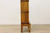 Globe Arts & Crafts Mission Oak 4 Stack Lawyer Bookcase (17)