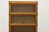 Globe Arts & Crafts Mission Oak 4 Stack Lawyer Bookcase (9)