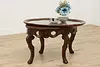 Carved Eagle Vintage Walnut Coffee or Patio Table & Tray (3)