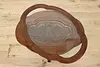 Carved Eagle Vintage Walnut Coffee or Patio Table & Tray (4)