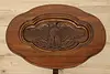 Carved Eagle Vintage Walnut Coffee or Patio Table & Tray (5)