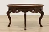 Carved Eagle Vintage Walnut Coffee or Patio Table & Tray (7)