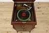 Victor Antique Victrola Walnut Phonograph VV-XIV, Records (8)