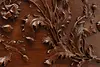 French Art Nouveau Antique Carved Walnut Queen Size Bed (19)