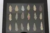 Indigenous Antique Framed Natural Material Arrowheads (4)