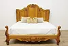 Country French Vintage Carved Pine King Size Bed, Ferguson (2)