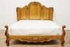 Country French Vintage Carved Pine King Size Bed, Ferguson (3)