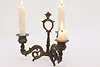 Victorian Antique Bronze Table or Hanging Triple Candelabra (2)