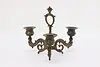 Victorian Antique Bronze Table or Hanging Triple Candelabra (4)