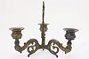 Victorian Antique Bronze Table or Hanging Triple Candelabra (6)