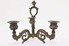 Victorian Antique Bronze Table or Hanging Triple Candelabra (7)