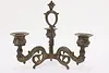 Victorian Antique Bronze Table or Hanging Triple Candelabra (8)