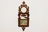 Victorian Antique Walnut Music & Magazine Wall Rack Mirror (2)